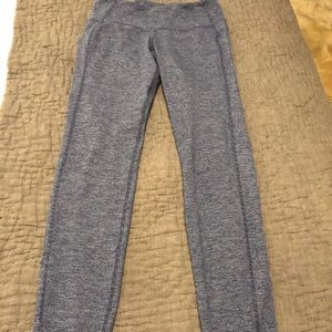 Blue stripe leggings